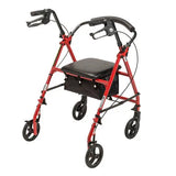 Rollator Steel Red  W-6  Whls Knocked-down.