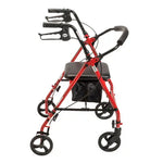 Rollator Steel Red  W-6  Whls Knocked-down.