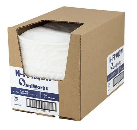 SaniWorks® Bar Mop Replacement Towels.