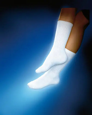 Sensifoot 8 - 15 Diabetic Crew Socks White Ex-large.