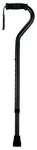 Standard Offset Walking Cane Adjustable Aluminum  Black.