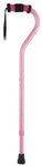 Standard Offset Walking Cane Adjustable Aluminum Pink.