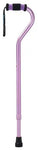 Standard Offset Walking Cane Adjustable Aluminum Purple.