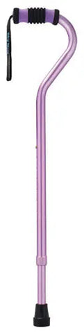 Standard Offset Walking Cane Adjustable Aluminum Purple.