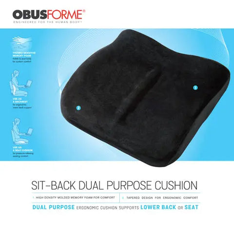 The Sitback Cushion Obusforme  Black.