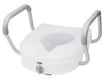 Toilet Seat  E-z Lock W-arms Adjustable Handle Width.