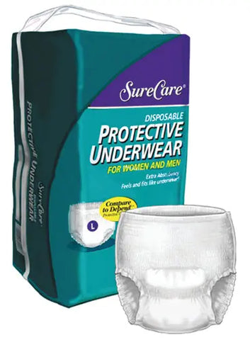 Underwear Disposable Medium 34 -46    (4 Pks-20 Per Case).