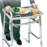 Walker Tray W- Grip Mat  Gray.