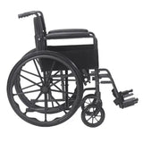 Wheelchair 18   W-fixed Full Arms & Swingaway Det Footrests.