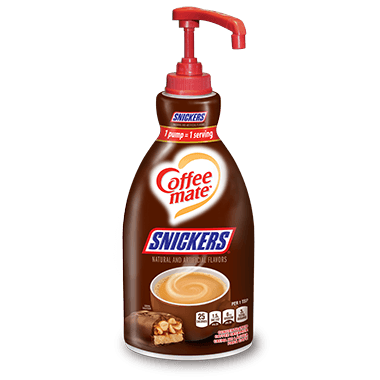 Snickers Liquid Creamer Concentrate Pump Bottle - 507 fl oz (2 x 15 L Bottles).