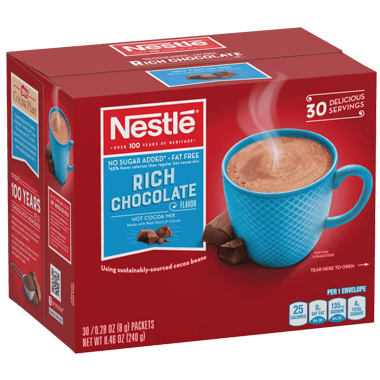 No Sugar Added Fat Free Rich Chocolate Flavor Hot Cocoa Mix (6 30 x 028 oz packets)