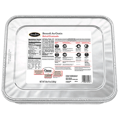 Broccoli Au Gratin 4 x 94 ounces Tray.