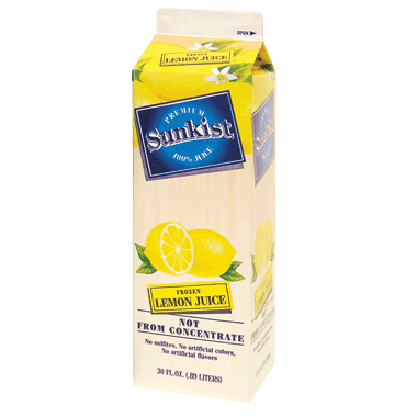 Lemon Juice 100% Frozen 12 x 30 oz