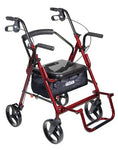 Duet Rollator/transport Chair Burgundy.