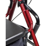 Duet Rollator/transport Chair Burgundy.