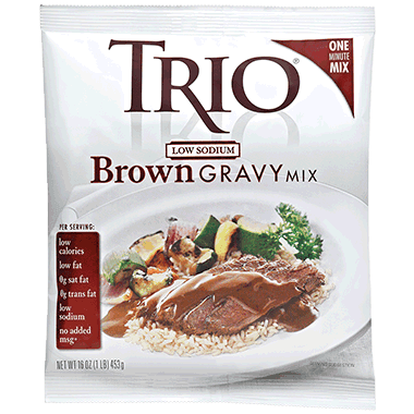 Low Sodium Brown Gravy Mix 8 x 16 ounces.