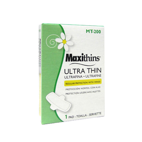 Maxithins® Maxi Pad Ultra Thin w/Wings, Vended