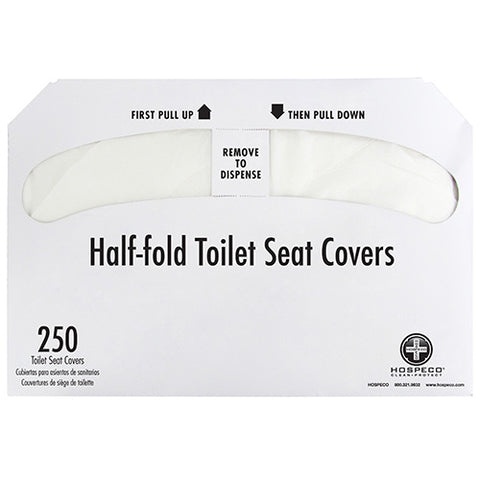 Recycled Toilet Seat Covers, Half-fold, White