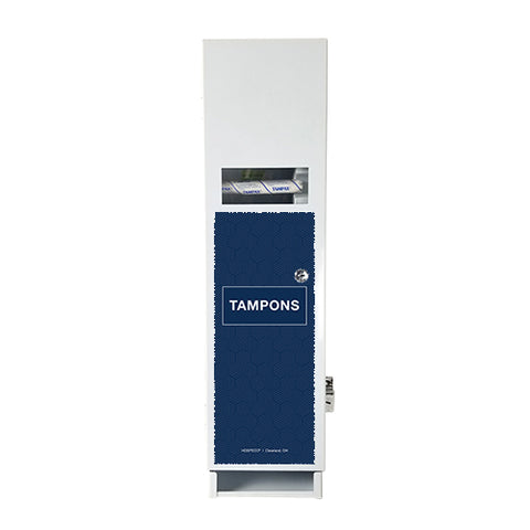 Tampax® T-25 Tampon Vendor, White/Blue