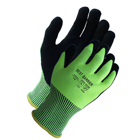 ProWorks® Coated Cut Resistant Gloves, 13G, A5, HI-VIZ Yellow/Black