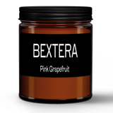 Bextera Pink Grapefruit Natural Wax Candle in Amber Jar (9oz)