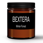 Bextera's Winter Forest Natural Wax Candle in Amber Jar (9oz)