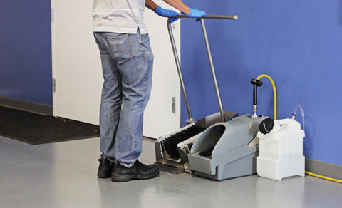 Footwear Sanitizing Unit with Boot Scrubber