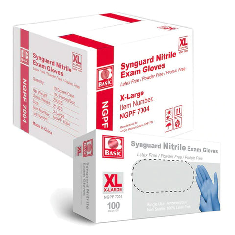 Synguard Nitrile Exam Gloves 10 Bxs-case  X-large