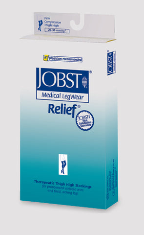 Jobst Relief 20-30 Thigh-hi Black X-large W-silicone Band