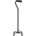 Quad Cane-small Base Black With Foam Grip