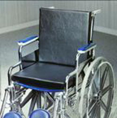 Solid Back Insert Wheelchair Cushion  18 X16 X1.25  W-strap