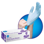 Synthetic Vinyl Medical Grade Exam Gloves P-f  Bx-100   Lrg
