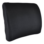 Lumbar Cushion W-straps  Black Memory Foam - Blue Jay
