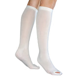 Anti-embolism Stockings Lg-lng 15-20mmhg Below Knee  Insp Toe
