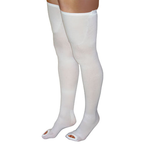 Anti-embolism Stockings Md-lng 15-20mmhg Thigh Hi  Insp. Toe