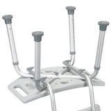 Deluxe Aluminum Bath Chair With Back Gray  (each)