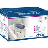 Deluxe Aluminum Bath Chair With Back Gray  (each)