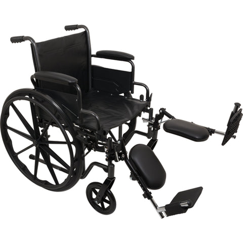 K2 Wheelchair 18 X16   Removbl Desk Arms  Elevating Legrests