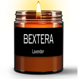 Bextera Lavender Natural Wax Candle in Amber Jar (9oz)