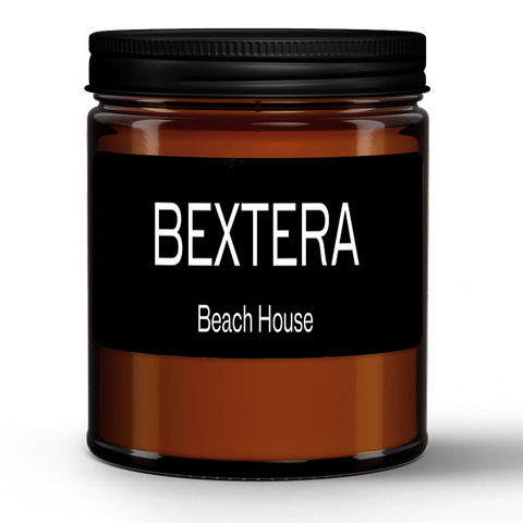Bextera's Beach House Natural Wax Candle in Amber Jar (9oz)
